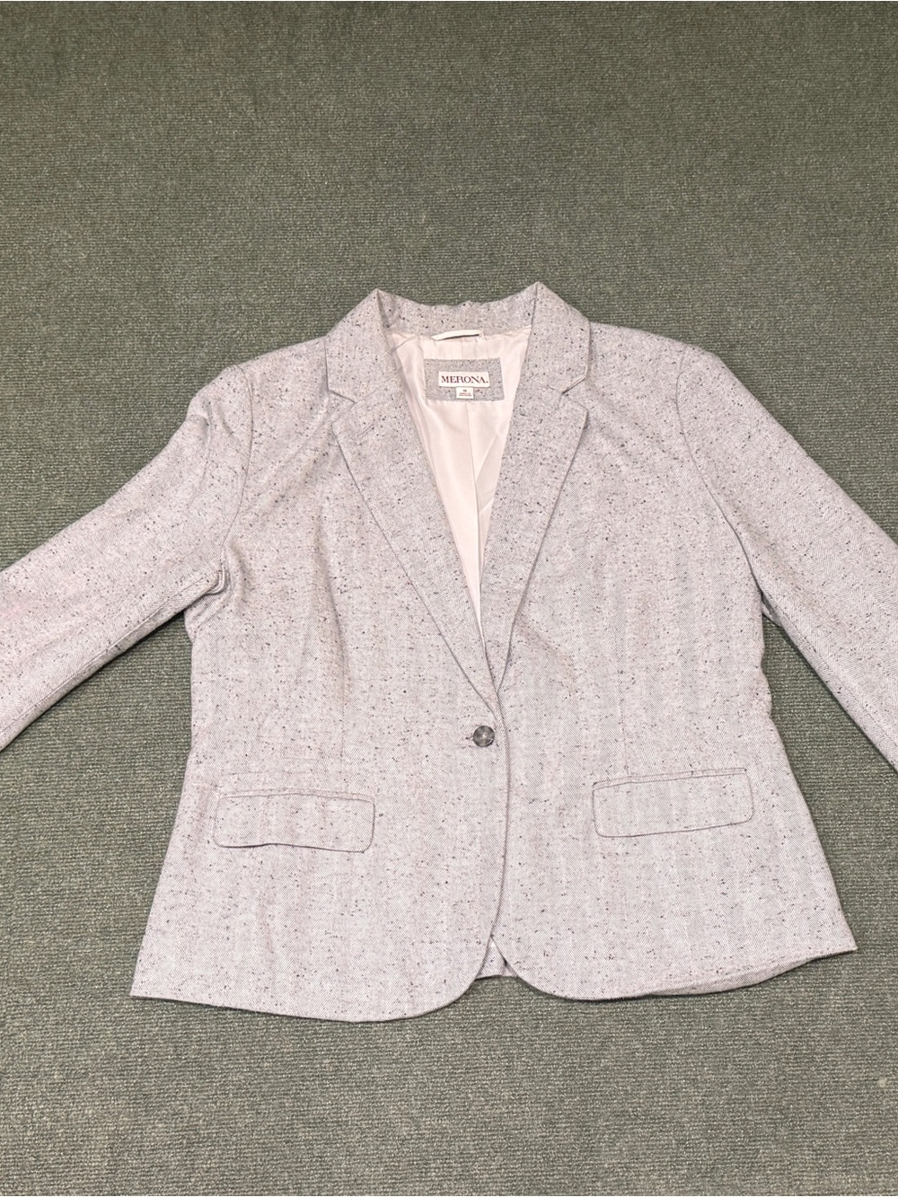 Merona Light Gray Speckled Herringbone Women's Blazer